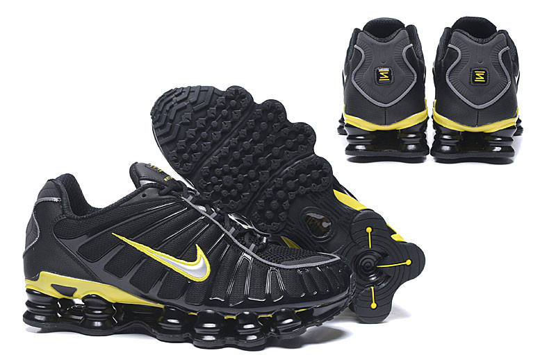 2019 Men Nike Shox TL1 Black Yellow Silver Shoes